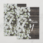 Baby's Breath op Rustieke Wood Country Bruiloft Kaart (Voorkant / Achterkant)