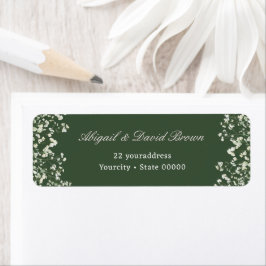 Baby's Breath op Saliegroen Retouradres Etiket