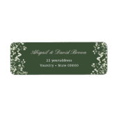 Baby's Breath op Saliegroen Retouradres Etiket (Voorkant)
