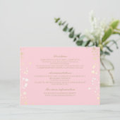 Baby's Breath Pink Wedding Details - Informatie Informatiekaartje (Staand voorkant)