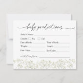 Baby's Breath Predictions Baby shower Kaart (Voorkant)