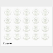 Baby's Breath Religieuze bruiloft Ronde Sticker (Vel)