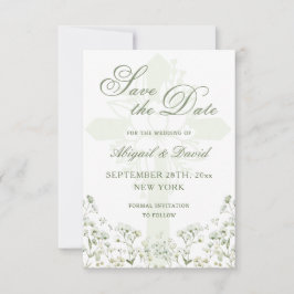 Baby's Breath Religieuze bruiloft Save The Date