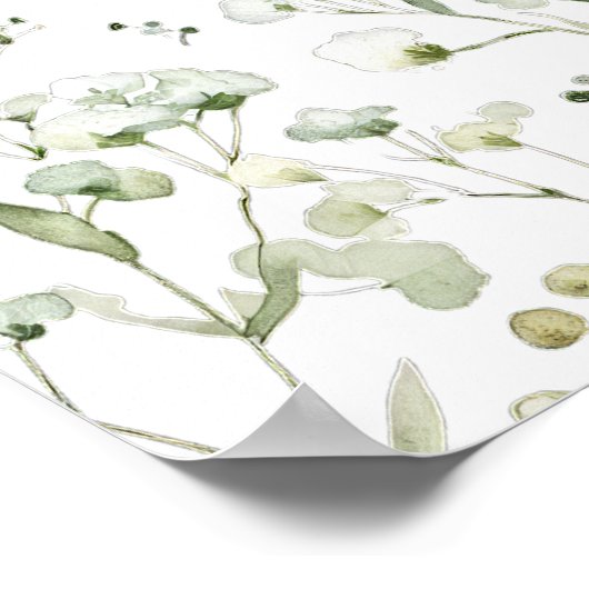 Baby's Breath Religieuze bruiloft Welkom Poster (Hoek)