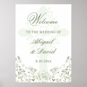 Baby's Breath Religieuze bruiloft Welkom Poster