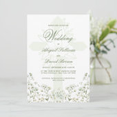 Baby's Breath Religieuze Huwelijk Kaart (Staand voorkant)