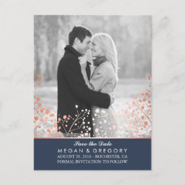 Baby's Breath roos Gold Effect Foto opslaan van de Aankondigingskaart