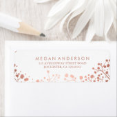 Baby's Breath Roos Goud en Wit Bruiloft Etiket (Insitu)