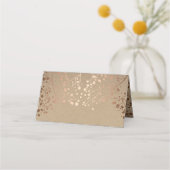 Baby's Breath Roos Gouden Folie Effect Bruiloft Plaatskaartje (Achterkant)