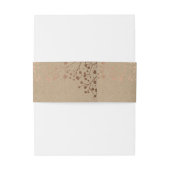 Baby's Breath Roos Gouden Stijl Bruiloft Uitnodigingen Wikkel (Achterkant Voorbeeld)