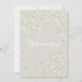 Baby's Breath Roze Bloemige Vrouwelijke Quinceaner Kaart (Voorkant)