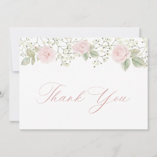 Baby's Breath Roze Rozen Bedankt (Voorkant)