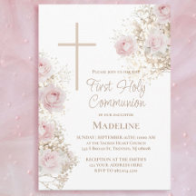 Baby's Breath roze rozen Eerste Heilige Communie