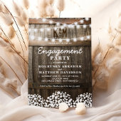 Baby's Breath Rustic Charm Engagement Party Kaart