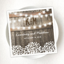 Baby's Breath Rustic Country Wedding Servet