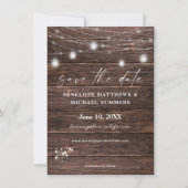 Baby's Breath Rustic Foto Save The Date (Voorkant)