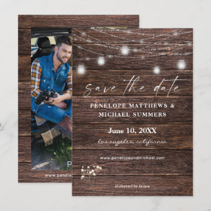 Baby's Breath Rustic Foto Save The Date
