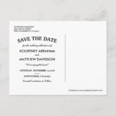 Baby's Breath Rustic Mason Jar Save the Date Aankondigingskaart (Achterkant)