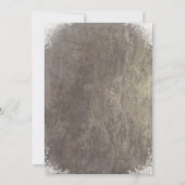 Baby's Breath Rustic String Lights Schuur Huwelijk Kaart (Achterkant)