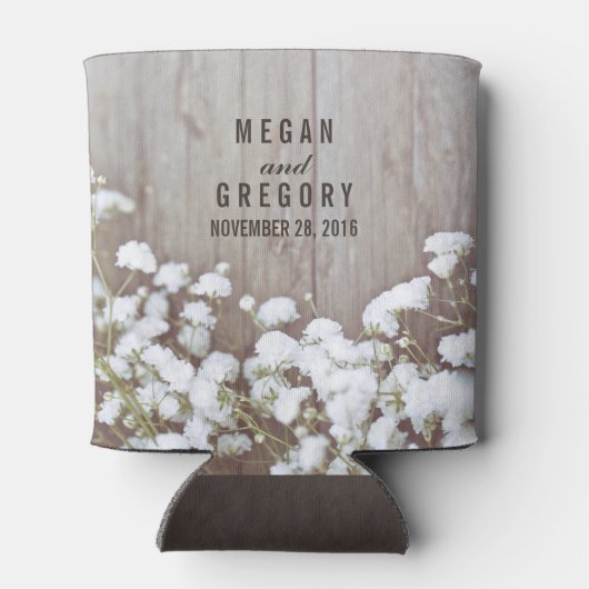 Baby's Breath Rustic Wedding Blikjeskoeler (Achterkant)