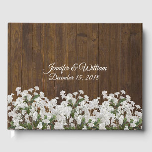 Babys Breath Rustic Wedding Guest Book Gastenboek