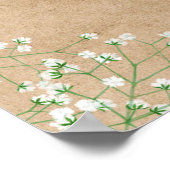 Baby's Breath Rustic Wedding Welcome Sign Poster (Hoek)
