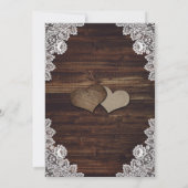 Baby's Breath Rustic Wood Lights Lantaarn Wedding Kaart (Achterkant)