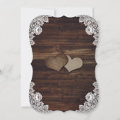 Baby's Breath Rustic Wood Lights Mason Jar Wedding Kaart (Achterkant)