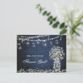 Baby's Breath Rustic wordt je mijn Bloemenmeisje Briefkaart (Staand voorkant)