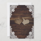 Baby's Breath Rustiek Hout Mason Jar Bruiloft Kaart (Achterkant)