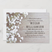 Baby's Breath Rustiek Vrijgezellenfeest Kaart (Voorkant)