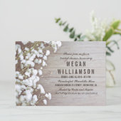 Baby's Breath Rustiek Vrijgezellenfeest Kaart (Staand voorkant)