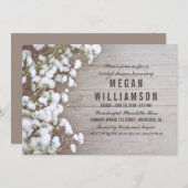 Baby's Breath Rustiek Vrijgezellenfeest Kaart (Voorkant / Achterkant)