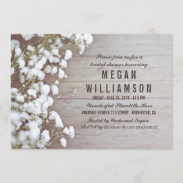 Baby's Breath Rustiek Vrijgezellenfeest Kaart