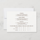 Baby's Breath Rustieke Bruiloft RSVP Menu Keuze (Achterkant)