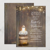 Baby's Breath Rustieke Lantaarn Land Verjaardag Kaart (Voorkant / Achterkant)