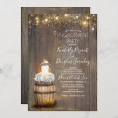 Baby's Breath Rustieke Lantaarn Verlovingsfeest Kaart (Voorkant / Achterkant)