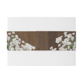 Babys Breath rustieke Monogrammed bruiloft Belly B Uitnodigingen Wikkel (Achterkant Voorbeeld)