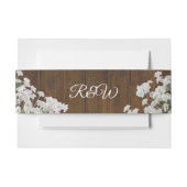 Babys Breath rustieke Monogrammed bruiloft Belly B Uitnodigingen Wikkel (Voorkant Voorbeeld)