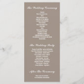 Baby's Breath Rustieke Trouwprogramma's Programmakaart (Achterkant)