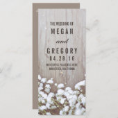 Baby's Breath Rustieke Trouwprogramma's Programmakaart (Voorkant / Achterkant)