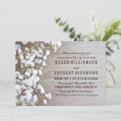 Baby's Breath Rustieke Verlovingsfeest Kaart (Staand voorkant)