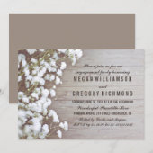 Baby's Breath Rustieke Verlovingsfeest Kaart (Voorkant / Achterkant)