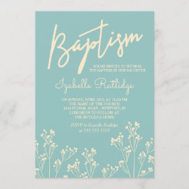 Baby's Breath Silhouette Baptisme Kaart