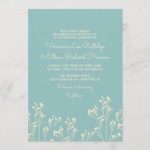 Baby's Breath Silhouette - Prachtige bruiloft Kaart