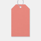 Baby's Breath Silver en Coral Folie Bruiloft Cadeaulabel (Achterkant)