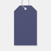 Baby's Breath Silver en Navy Bruiloft Cadeaulabel (Achterkant)