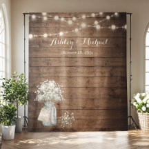 Baby's Breath Slingerlicht Rustieke Trouwachtergro