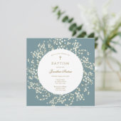 Baby's Breath Son Doop Kaart (Staand voorkant)