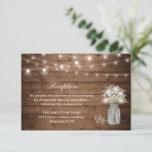 Baby's Breath String Light Reception Accommodatie Informatiekaartje (Staand voorkant)